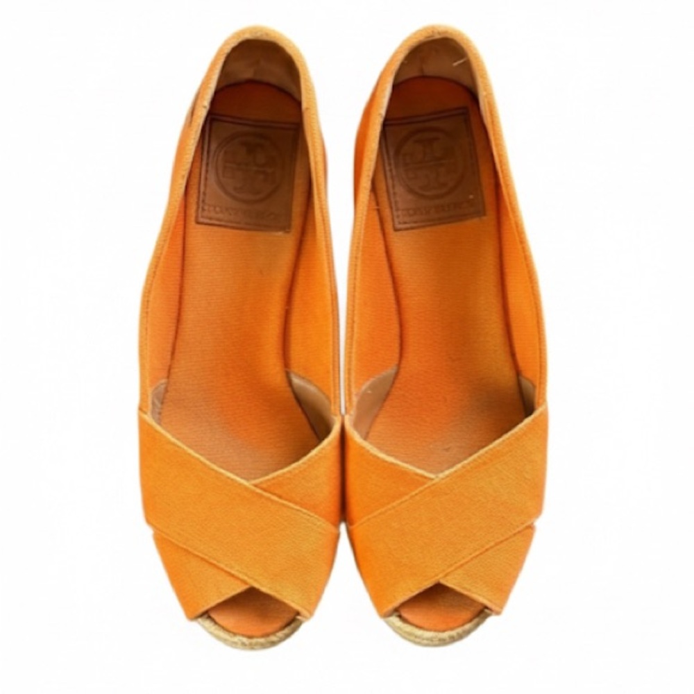 40# Tory Burch Orange Espadrille Shoes - Picture 4 of 7